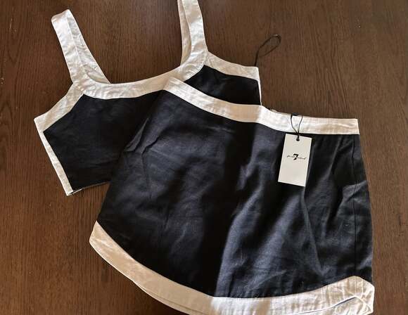 7 For All Mankind Dresses & Skirts - 7 For All Mankind Two-Piece Linen Set Size Large NWOT